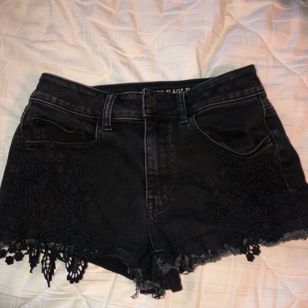 Black American eagle shorts